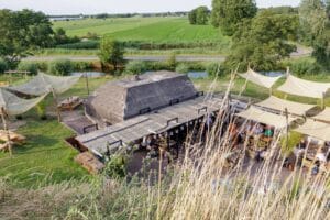 Buitenterras van Fort de Gagel in Utrecht.